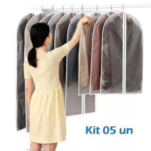Capas protetoras para roupa com zíper