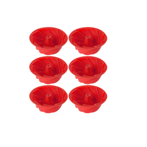 Forma cupcake com furo silicone 6 peças