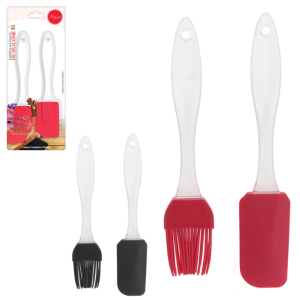 Use espátula + pincel de untar silicone cabo acrílico