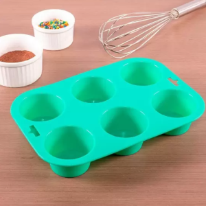 Forma de Cupcakes de Silicone com 6 cavidades