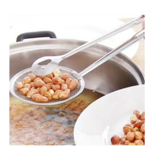 Peneira com pinça para fritura