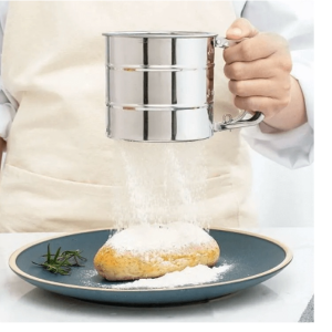 Polvilhador de inox com gatilho manual