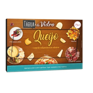 Tábua de vidro decor queijo