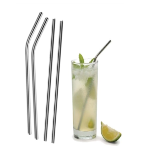 Canudos de metal kit com 4 peças