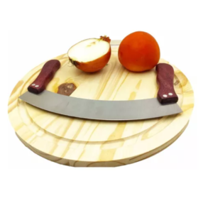 Faca de Cozinha Inox Meia Lua 24cm